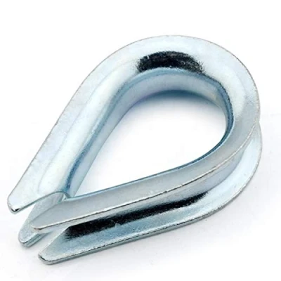 Imagen de Constrabo® 10x dedales de cable 7 mm DIN 6899 B Guardacabos acero galvanizado cuerda alambre, dedal, guardacabo acero,