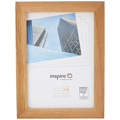 Imagen de Nueva Inglaterra madera de roble macizo A4 21x30cm Foto certificado marco con una abertura vidrio y hermosas juntas angulares Mortise adecuadas para la mesa superior o pared colgante NEWOAKA4P
