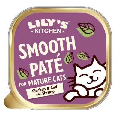 Imagen de Lily&#039;s Kitchen Smooth Paté with Chicken &amp; Cod for Mature Cats Complete Wet Cat Food (19 x 85g)