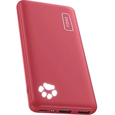 Imagen de INIU Power Bank, Slimmest 10000mAh Bateria Externa Carga Rapida, 3A USB C Cargador Portatil 3 Puertos Powerbank para iPhone 14 13 12 11 X Pro MAX Samsung S22 S21 S20 Xiaomi iPad Tablet Airpods etc.