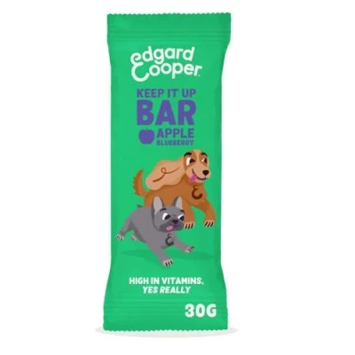 Imagen de Edgard Cooper premios para Perros, (Manzana, 1 x 30g), Barrita Aventuras, Sin Cereales, Perros Veganos, bocaditos Entrenamiento llenos de Fruta Fresca