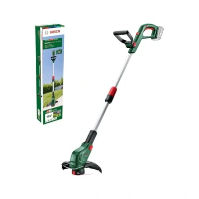 Imagen de Bosch UniversalGrassCut 18V 26 500 Cortabordes a Batería, para Cortar Hierba y Recortar Bordes, Tiempo de Carga 65 min, Diámetro Corte cm, Sistema 18 Coltios, sin Batería Cargador