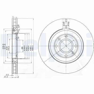Imagen de Disco de freno DELPHI BG3529