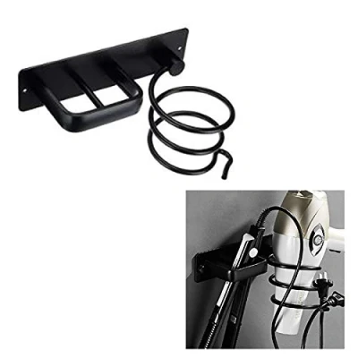 Imagen de LINONI Soporte para secador de Pelo, y Plancha Pelo Aluminio, montado en la Pared, Estante Almacenamiento baño, Dormitorio, Hotel