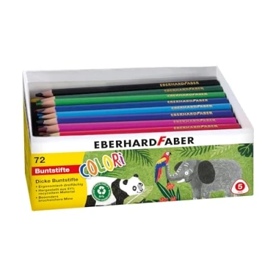 Imagen de Eberhard Faber 511471 Estuche de lápices color Colori, 72 jumbo en forma triangular ergonómica