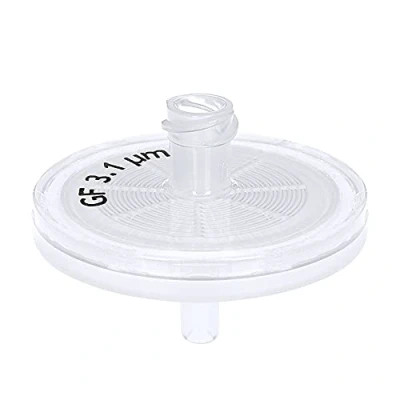Imagen de Filtro de jeringa, ABLUO, 25mm, Membrana Glass Fiber, 3.10µm, alojamiento PP, 10/pc