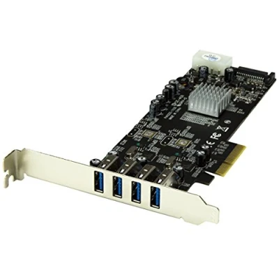 Imagen de StarTech.com PEXUSB3S42V Adaptador para Tarjeta controladora (PCI Express, 4 Puertos USB 3.0, UASP)