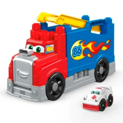 Imagen de Mega Bloks Camión de carreras y construcción, juguetes bebés 1 año (Mattel FVJ01)