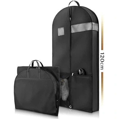 Imagen de Bruce.® Fundas Ropa Armario 120x60 cm para 4 a 6 Piezas, 12cm de Profundidad, Antipolillas Bolsa Almacenaje Ropa, Porta trajes Caballero o Mujer Viaje, Bolsas Guardar Colgada con Cremallera