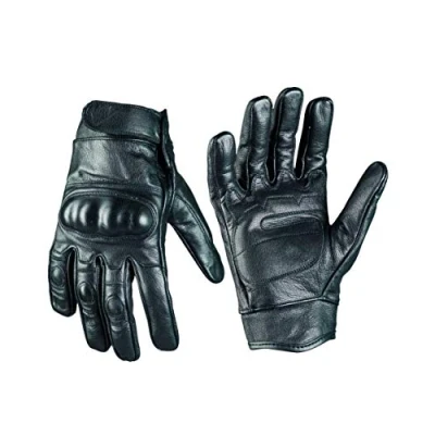 Imagen de gants cuir noir coque taille L, airsoft moto