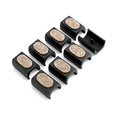 Imagen de Design61 Silencer Juego de 8 almohadillas fieltro para sillas y (24 25 mm diámetro, con superficie deslizante que amortigua el ruido)
