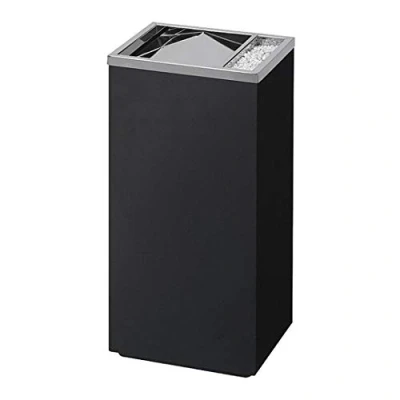 Imagen de Danieli Ho.Re.Ca. Cenicero de pie CEP002/NE exterior con Papelera tapa giratoria chapa pintada Centimetri 30 x 24 60 Litri 17 Negro