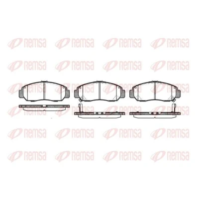 Imagen de REMSA 0747.12 Juego de pastillas freno Eje delantero con contacto avisador desgaste lámina adhesiva accesorios HONDA: CIVIC 7 Hatchback