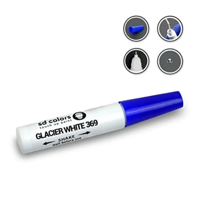 Imagen de SD COLORS GLACIER WHITE 369 Kit de reparación bolígrafo pintura retoque (12 ml), color blanco