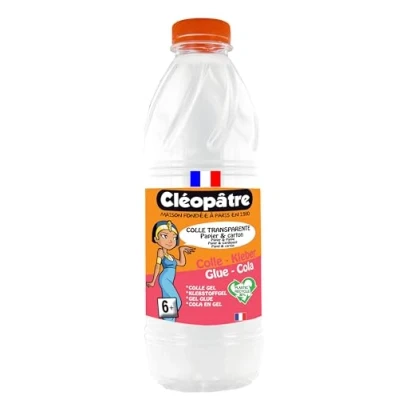 Imagen de Cléopatre Pegamento Transparente Formato Recarga Aplicación Fácil, Precisa y Homogénea Sin Disolventes, Limpieza con Agua A partir de 6 Años Fabricado en Francia 1KG