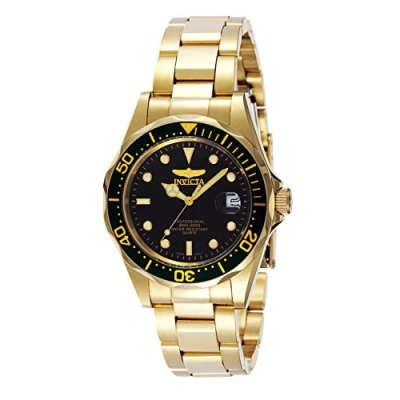 Imagen de Invicta Pro Diver Reloj de cuarzo para hombre acero inoxidable, Oro / Negro, 37 mm