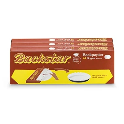 Imagen de Papel de horno forma circular Backstar, 3 x 24 hojas 32 cm