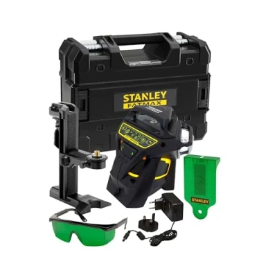 Imagen de STANLEY FATMAX FMHT1 77356 Trazador de Líneas Láser X3G, 3 x 360 en Color Verde, Visible a 4 Veces la Distancia, Precisión +/ 3mm 10m, Resistente al Agua, Batería Larga Duración