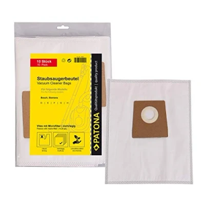 Imagen de PATONA 10x Bolsas de Aspiradora Compatible con Bosch Org. Typ D E F G H BBS BBZ BSA BSG