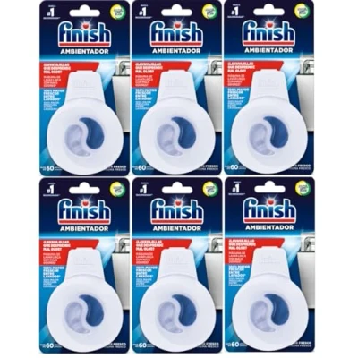 Imagen de Finish Ambientador para Lavavajillas Fragancia Fresca, hasta 360 Lavados (6 x 60 lavados)