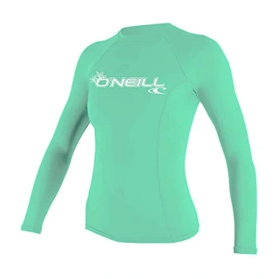 Imagen de O&#039;Neill Wetsuits Camiseta básica de Manga Larga para Mujer, Color Aguamarina Claro, Talla XL
