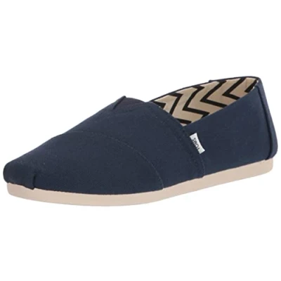 Imagen de TOMS Alpargata de algodón reciclado, Mocasines Planos Hombre, Azul (Azul Marino), 39 EU