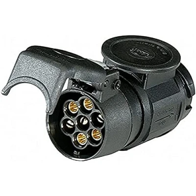 Imagen de HELLA Adaptador, caja de enchufe 12V 13 polos a 7 Long.: 91mm Plástico negro DIN / ISO: 11446 N Typ/1724 Typ Cant.: 1 8JA 005 952 013