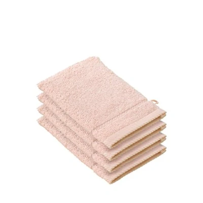Imagen de de Witte Lietaer Juego 4 Guantes baño, Algodón, Rosa Pastel, 15 x 22 cm,