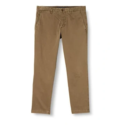 Imagen de Tommy Hilfiger Hombre Pantalón Bleecker TH Flex Satin Gmd Chino, Verde (Faded Military), 33W / 28L