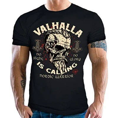 Imagen de Camiseta para hombre los fans de vikingos del Nordmann Keltic: Walhalla is calling, Warrior, 4XL