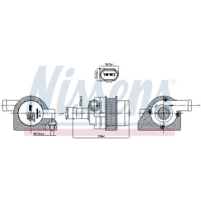 Imagen de NISSENS 832109 Bomba de agua eléctrico VOLKSWAGEN: Golf 5, Scirocco III, Touran I, SEAT: Leon II Hatchback, Ibiza 4 Sportcoupe,