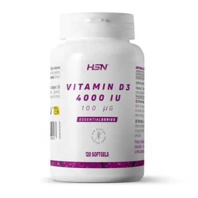 Imagen de Vitamina D3 4000 UI de HSN 120 Perlas Suplemento D Colecalciferol Funcionamiento normal del sistema inmunitario 1 Perla al Día No GMO, Sin Gluten
