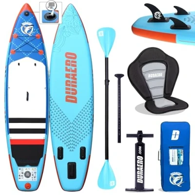 Imagen de Tabla de Surf Remo Hinchable 330 x 76 15 cm, Stand Up Paddle Board Premium con Asiento Kayak, Accesorios completos Ajustables, Bomba