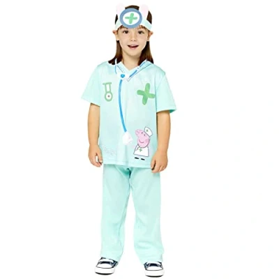 Imagen de amscan 9910180 Disfraz unisex de Peppa Pig para niños pequeños 3 a 4, multicolor, 4 años (9910180)