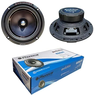 Imagen de 2 PHONOCAR 02625 Altavoces Mid Bass woofer 16.50 cm 165 mm 6.5&quot; 140 vatios rms 280 MAX impedancia 4 ohmios 92 db spl Puertas de Coche, por par