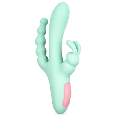 Imagen de Diversual Daisy, Vibrador Conejito, Recargable USB, Silicona, 100% Sumergible (Rosa)