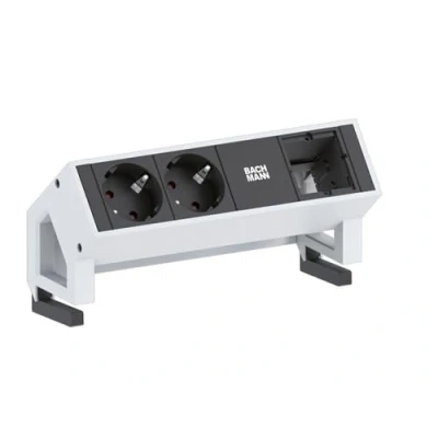 Imagen de Bachmann 2x Schuko 1x Custom Module Ral9010