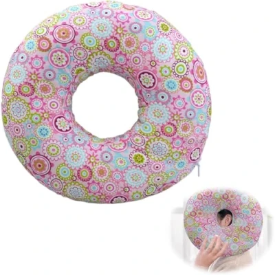 Imagen de JOAAZAR Almohada para Piercing con Agujero, la Oreja contra el Dolor de Oído, en Forma Donut, Anillo Dormir Personas Que Duermen Lado Aliviar Dolor. (A)