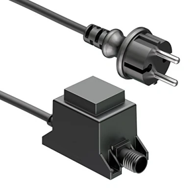 Imagen de ledscom.de 10W LED transformador fuente de alimentación/transformador para sistema enchufe NEMO, enchufe, 12V AC, negro, IP65, bajo voltaje, impermeable, voltaje DC, corriente totalmente
