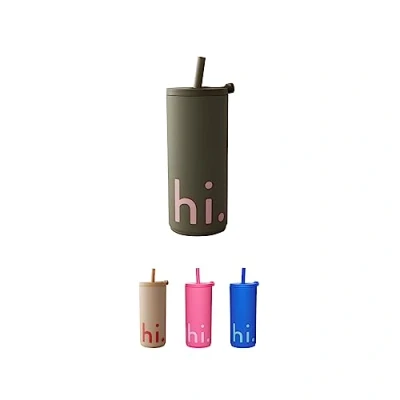 Imagen de Design Letters TRAVEL Taza con Paja 500 Ml Tazas cafe Tapa y Pajita de Viaje Libre BPA/BPS Vaso para Beber a Prueba Fugas Reutilizable llevar Jugo/Batido