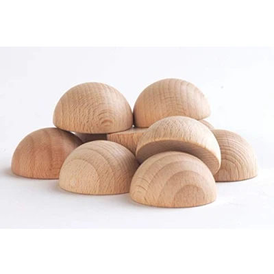 Imagen de TickiT 73883 Wooden Semipheres Heuristic Play, Pack of 10