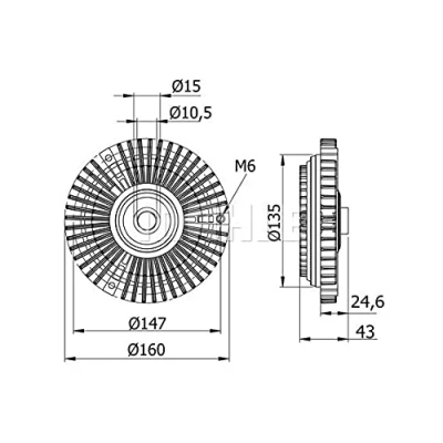 Imagen de Embrague, ventilador del radiador MAHLE ORIGINAL CFC 52 000S