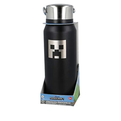 Imagen de Stor8412497021840Acero Inoxidable Térmica Botella, 505 ml Capacidad, Minecraft Hugo