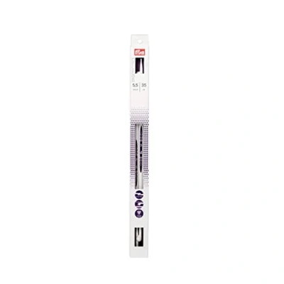 Imagen de Prym Ergonomics Jacket Knitting Needles 35 cm 5.50 mm 190357 1 Juego de Agujas Tejer ergonómicas un Solo Punto, 5,50 x Largo, par, Blanco