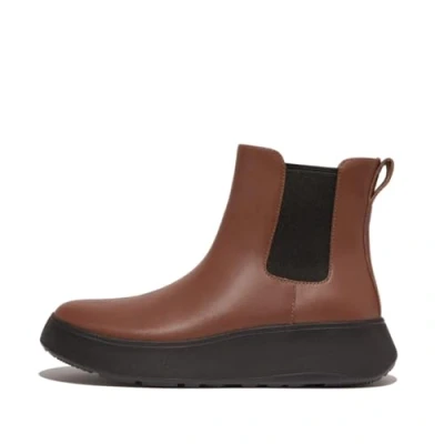 Imagen de Fitflop F Mode Botas Chelsea de Piel con Plataforma Plana, Mujer, marrón Intenso, 41 EU