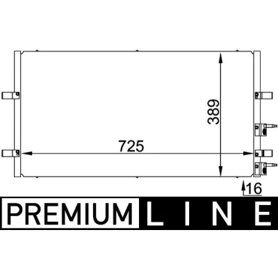 Imagen de MAHLE ORIGINAL AC 695 000P Condensador sin secador 725 FORD: Transit Mk6 Camión de plataforma/Chasis, Tourneo