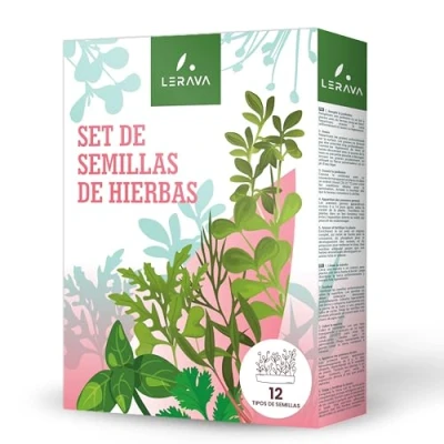 Imagen de LERAVA® Kit Semillas plantas Aromáticas 12 Variedades Berro, Cohete Cultivado, Eneldo, Mejorana, Albahaca, Perejil, Cebollín, Tomillo, Toronjil, Orégano, Cilantro, Sabroso aromaticas