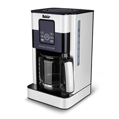 Imagen de Fakir Aroma Grande 9231001 Cafetera de filtro con jarra cristal, pantalla táctil, indicador nivel agua, hasta 12 tazas, color blanco 1000 W