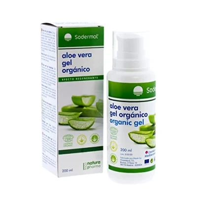 Imagen de Gel crema Aloe vera puro 100% Bio Ecológico hidratante natural para piel irritada por el depilado y afeitado/Quemaduras solares picadura de insectos. Uso Facial (cara) Corporal (500ml) (200 ML)
