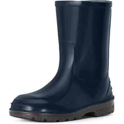 Imagen de Ladeheid Botas de Agua para niños Lluvia con Suelas Antideslizantes Unisex Goma Niñas Rainboots for Kids Impermeables LA 972 (Azul Oscuro/Negro, 24 EU)